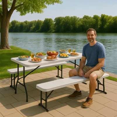 Стол складной 152*76*74, белый_7