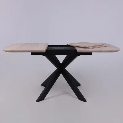 Стол ВЕЙВ раздвижной, 120(160)*80*75, дуб беленый/черный (ПрР-3 DSW (02) КСЕ/Р-80)_28