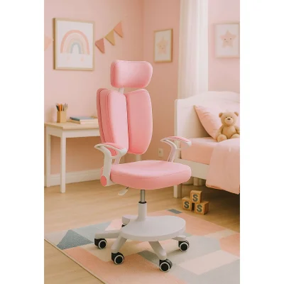 Кресло поворотное LOLU, ткань, розовый_24