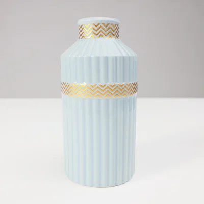 Ваза керамическая POLO, голубой, 5*9*19.5см_5