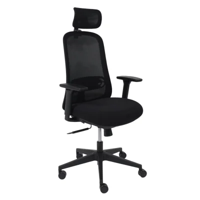 Кресло поворотное GEM, черная сетка+ткань/черный полиамид, коллекция AKSPRIME фотография