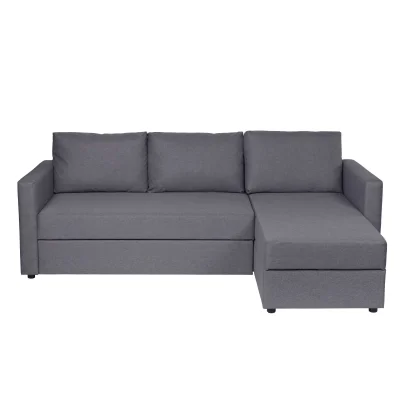 Диван трехместный с угловой секцией Тилаус КП Prince Ash, серый (черные опоры)_5