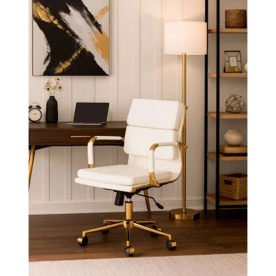 Кресло рабочее INDIGO, LB белый/золотой_3