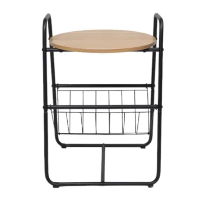 Стол журнальный DINO, дуб сонома/черный, 460*405*655, ECONOM_2