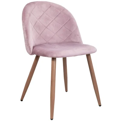 Стул HONNOR, пыльная роза велюр HLR-25/дуб_1