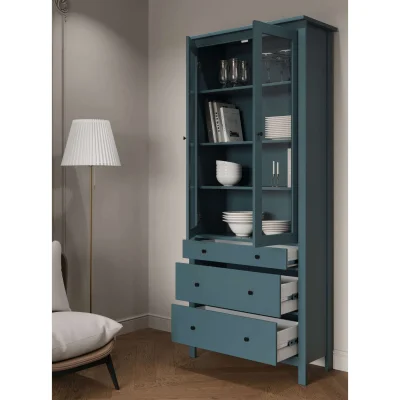 Шкаф с витриной САГА 90 МОРУ, темно-бирюзовый (2.08.16.250.6 RU)_9