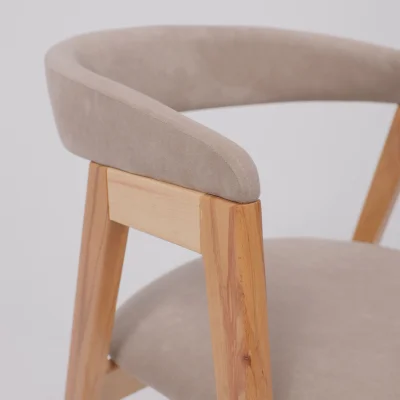 Кресло ЛОНДОН, песочный микровелюр D Simple 05/светлый бук_16