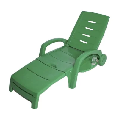Шезлонг складной на колесах, зеленый_2