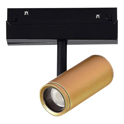 Магнитный трековый светильник Золотистый LED 1*8W 4000K 650Lm Ra>90 36° IP20 D42xH135 4 SKYLINE 48_5