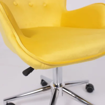 Кресло поворотное BELLA, велюр/желтый_7