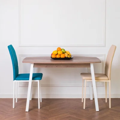 Стол ЛИОН раздвижной, 120(152)*70, Дуб/Белый_10