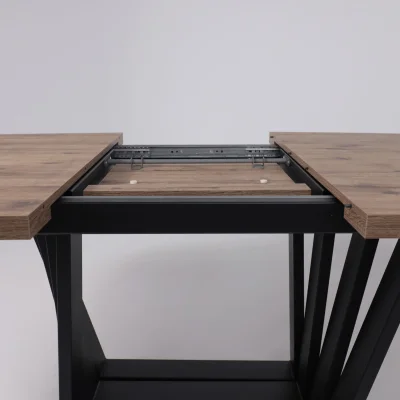 Стол KAMERON раздвижной, 1600(2050)*900 Дуб Веллингтон/черный_8