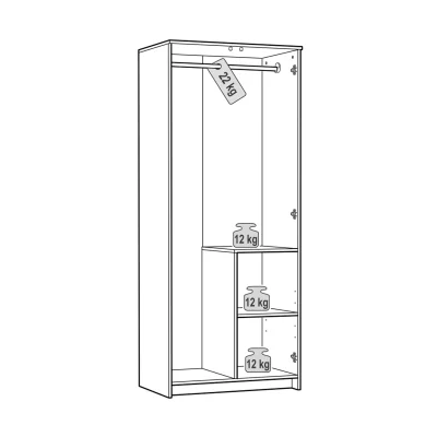 Шкаф НАВИ 78х50х190, белый (2 двери) (2.15.01.070.1 RU)_7
