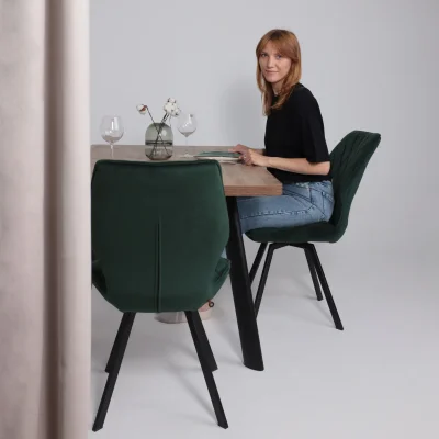 Стол LEON LUX RADIAL-180, раздвижной 180(240)х95, Дуб Веллингтон/Чёрный_2