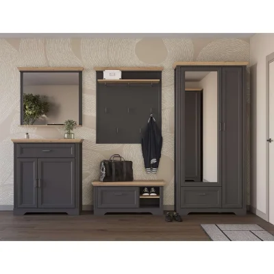 Н.м. "JASMIN" вешалка WIE, к.Графит+Дуб артизан_3