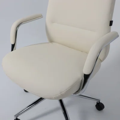Кресло поворотное ELEMA, кремовая экокожа/хромированный металл_9