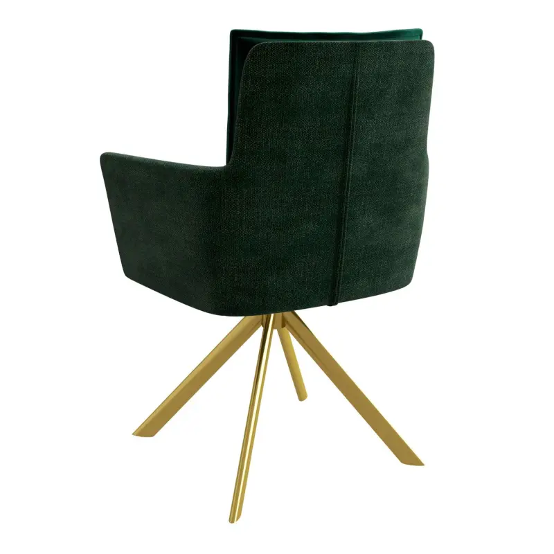 Стул POSH-R 360, g14 DARK GREEN шенилл lux - d13 DARK GREEN LUX\золото_preview_2