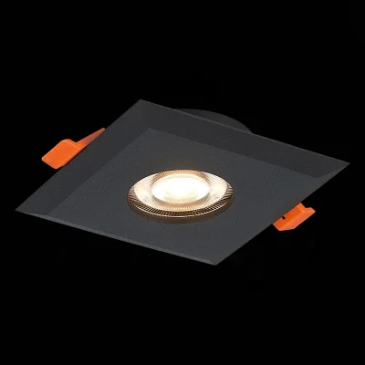 Св-к встр. Черный GU10 1*50W  L94xW94xH25 220V Без ламп Встраиваемые светильники фотография