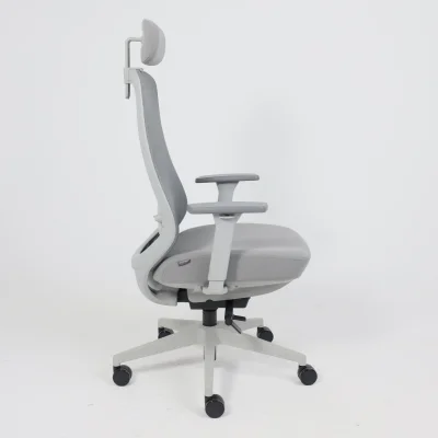 Кресло поворотное FENIX, серая сетка + ткань/серый полиамид_6