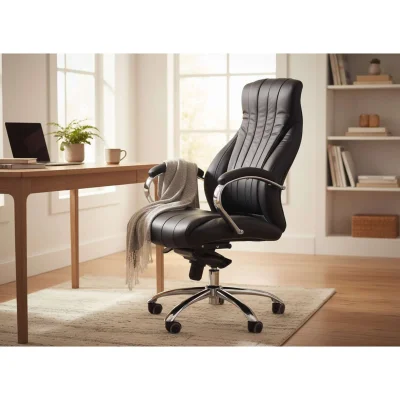 Кресло поворотное MASTIF, мультиблок, натуральная кожа, черный_5