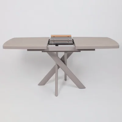 Стол LEONEL-130, раздвижной 130(165)х85, Бежевый камень-HPL/Капучино_20