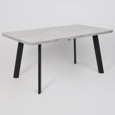 Стол LEON LUX RADIAL-160, раздвижной 160(205)х90, Серый сланец/Чёрный_6