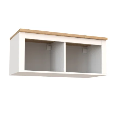 Полка навесная САГА 2 секции, белая/ясень (2.08.17.140.14 RU) фотография