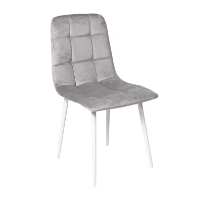 Стул AV 406-N, светло-серый бархат H-09/белый фотография