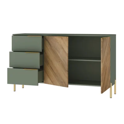 Н.м. "SIENA" тумба KOM2D3S, к.Дымчатый зеленый/ф.Дымчатый зеленый+Дуб вотан_3