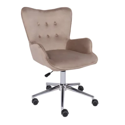 Кресло поворотное BELLA, велюр/бежевый фотография