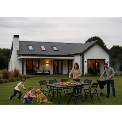 Стол складной Table AKS тип 5, темно-серый (152х70х74)_5