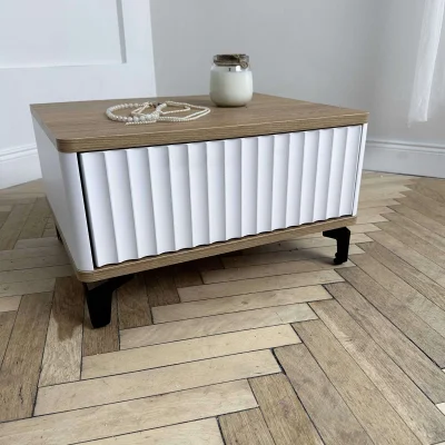 Стол-консоль SHTABE ROYAL 5001 эко, Белый-Дуб Сантана-Черный_6