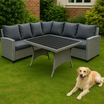 Комплект садовой мебели ROSEWOOD (диван 2шт, стол 1шт), серый_2