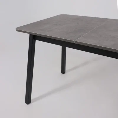 Стол TIRK RADIAL-110, раздвижной 110(142)х70, Дымчатая керамика/Чёрный_14