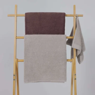 Набор полотенец махровых TANUKI, 2 шт (50*90см+70*140см), серо-бежевый, 16-1305_14