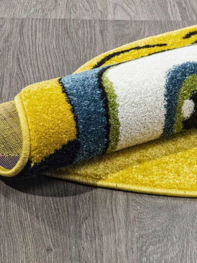 Ковер SMILE NC13 - YELLOW - Круг 1 на 1_3