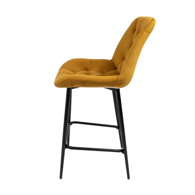 Стул AV 435, полубарный, горчичный бархат/черный_4