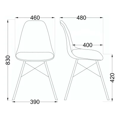 Стул KORD PP, белый пластик/дерево_5