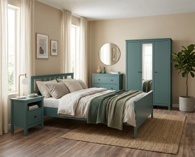Спальня Сага, темно-бирюзовый. Комплект №1_1
