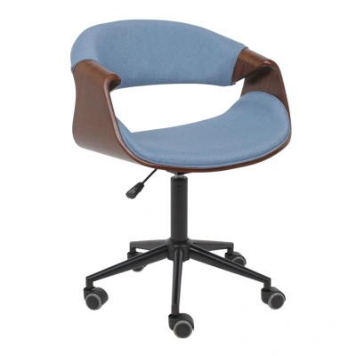 Кресло барное ANGARA, ткань, небесный XC188-26/черный. ECONOM_1