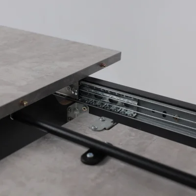 Стол TIRK RADIAL-110, раздвижной 110(142)х70, Серый сланец/Чёрный_22