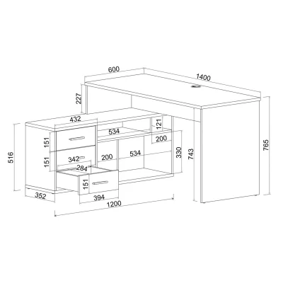 Стол письменный SKILL-05, белый_8