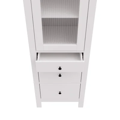 Шкаф с витриной САГА 50 МОРУ, белый (2.08.16.240.1 RU)_4