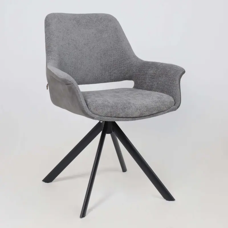 Стул OFFY-R 360, g22 GRAPHITE шенилл LUX - Graphite замша LUX\черный_preview_6