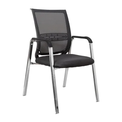 Стул MARCUS, чёрный+черный/хром фотография