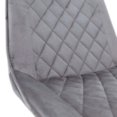 Стул барный LEROS, (серый велюр HLR-21/черный)_6