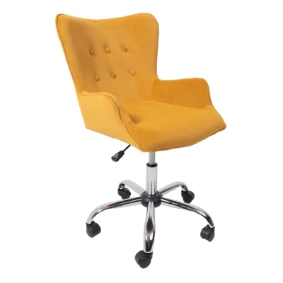 Кресло поворотное BELLA Kiton 719, велюр/оранжевый мимоза_1