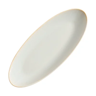 Блюдо для рыбы AURORA, фарфор, айвори, 31*13*3,6см фотография