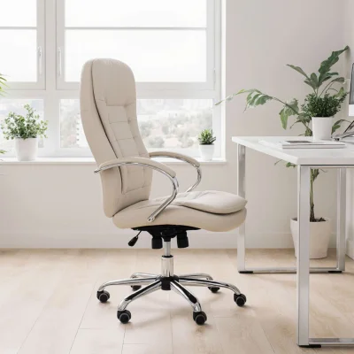 Кресло рабочее, поворотное RICHARD, кремовый_17