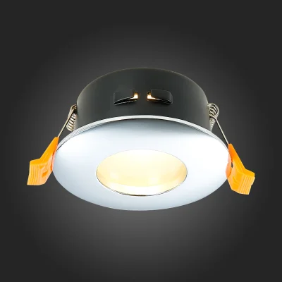 Св-к встр. Хром GU10 1*50W  IP44 D84xH50 220V Без ламп Встраиваемые светильники_2